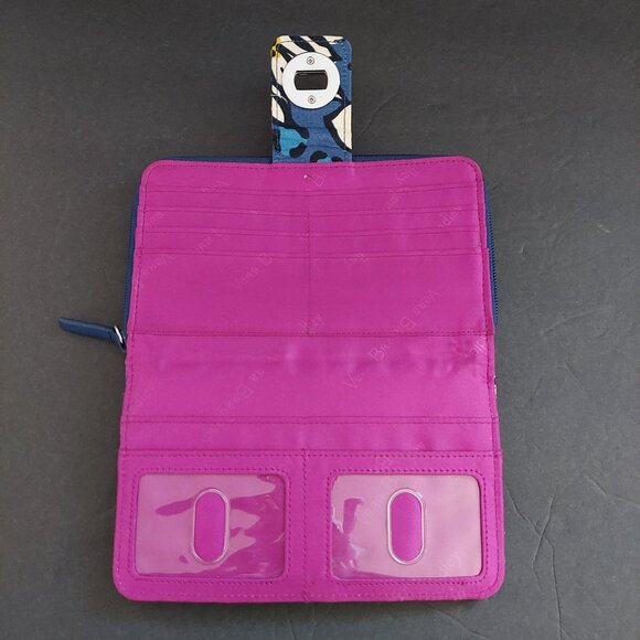 Vera Bradley Turnlock Wallet/Clutch Floral [8 x 5] Multiple Pockets & Card Slots - Picture 4 of 5